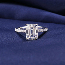 Cargar imagen en el visor de la galería, 【ZHOYA】Sterling Silver Ring | Rectangle Cut Moissanite Diamond