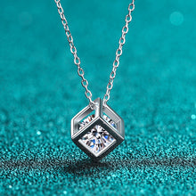 Charger l&#39;image dans la galerie, 【ZHOYA】Moissanite necklace square shape S925 Silver pt950 gold plated