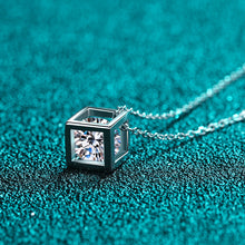 Load image into Gallery viewer, 【ZHOYA】Moissanite necklace square shape S925 Silver pt950 gold plated