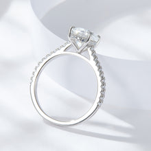 Charger l&#39;image dans la galerie, 【ZHOYA】S925 Moissanite Silver 3.0 Carat Oval Egg Shape Rings