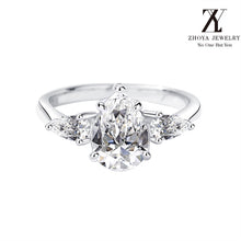 Cargar imagen en el visor de la galería, 【ZHOYA】 Excellent Moissanite 2 CT S925 Silver Platinum Plated Ring