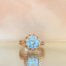 Cargar imagen en el visor de la galería, EBBY【ZHOYA】 rose gold 18K 3 CT Moissanite ring