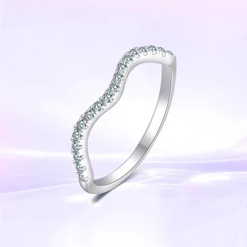 【ZHOYA】925 sterling silver moissanite band