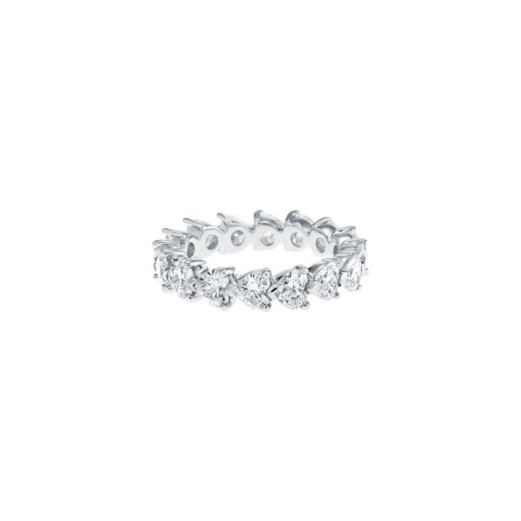 【ZHOYA】925  moissanite heart shape band