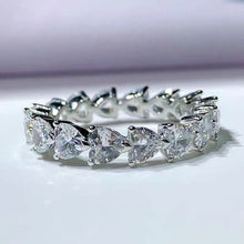 Cargar imagen en el visor de la galería, 【ZHOYA】925  moissanite heart shape band