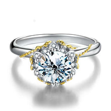 Charger l&#39;image dans la galerie, 【ZHOYA】925 sterling silver color diamond women&#39;sring full diamond