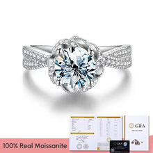 Load image into Gallery viewer, 【ZHOYA】925 sterling silver clear moissanite ring