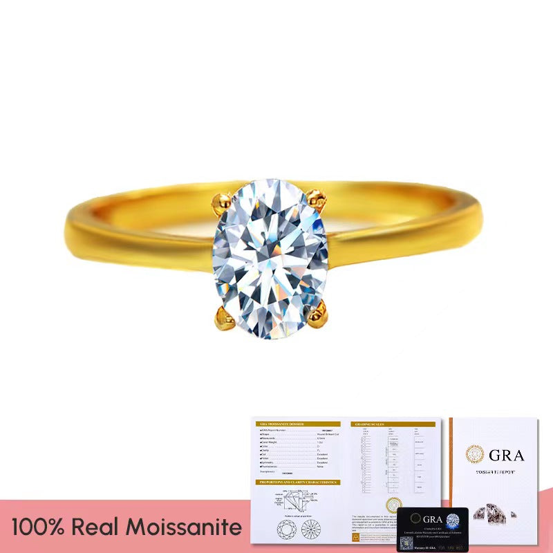 【ZHOYA】1ct 18K GOLD mosissanite ring