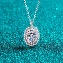 Charger l&#39;image dans la galerie, 【ZHOYA】925 Sterling Silver 1 carat Moissanite Oval Pack Pendant  pt950  Rose Gold Plated