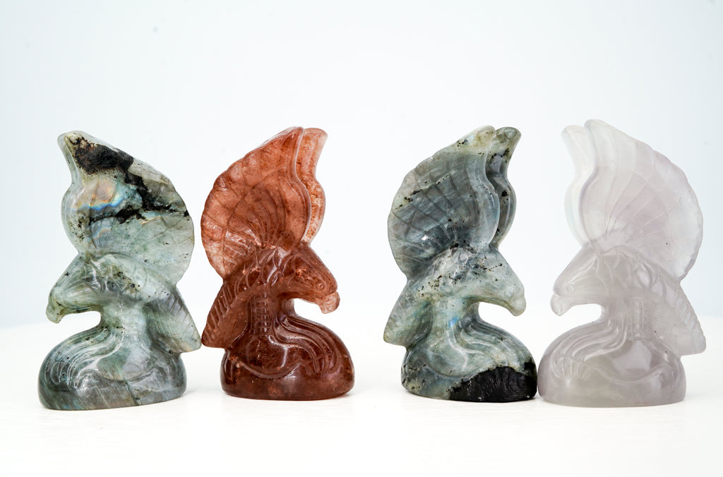 Crystal eagle carving pieces