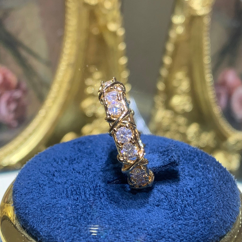 【ZHOYA】(XO) rose gold 18K 3.5CT Moissanite  ring