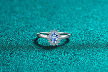 Load image into Gallery viewer, 【ZHOYA】925 Sterling Silver Ring Royal Blue Moissanite Ring 50ctp pt950 gold plated