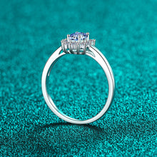 Charger l&#39;image dans la galerie, 【ZHOYA】925 Sterling Silver Ring Royal Blue Moissanite Ring 50ctp pt950 gold plated