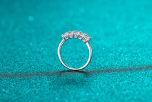 Load image into Gallery viewer, 【ZHOYA】925 sterling silver Princess Square Moissanite row ring 18K gold plated