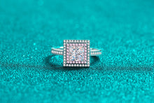 Load image into Gallery viewer, 【ZHOYA】925 Sterling Silver Ring  1 carat Moissanite Sugar Cube Ring  pt950 Rose Gold plated