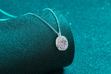 Charger l&#39;image dans la galerie, 【ZHOYA】925 Sterling Silver 1 carat Moissanite Oval Pack Pendant  pt950  Rose Gold Plated