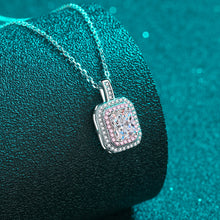 Charger l&#39;image dans la galerie, 【ZHOYA】925 Sterling Silver  1 carat emerald cut  Moissanite collarbone chain