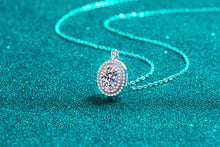 Load image into Gallery viewer, 【ZHOYA】925 Sterling Silver 1 carat Moissanite Oval Pack Pendant  pt950  Rose Gold Plated