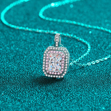 Load image into Gallery viewer, 【ZHOYA】925 Sterling Silver  1 carat emerald cut  Moissanite collarbone chain