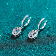 Charger l&#39;image dans la galerie, 【ZHOYA】925 Sterling Silver oval shape Moissanite ear buckle pt950 gold plated