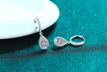 Charger l&#39;image dans la galerie, 【ZHOYA】925 Sterling Silver Moissanite ear buckle  water drop shape pt950 gold plated