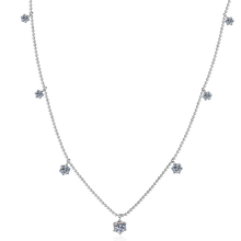 Charger l&#39;image dans la galerie, 【ZHOYA】New 925 sterling silver necklace six claws 3.2 carat Moissanite full star necklace