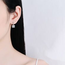 Load image into Gallery viewer, 【ZHOYA】925 Sterling Silver Princess cut Moissanite stone ear buckle  pt950 gold plated