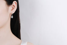 Charger l&#39;image dans la galerie, 【ZHOYA】925 Sterling Silver Moissanite ear buckle  water drop shape pt950 gold plated