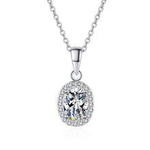 Charger l&#39;image dans la galerie, 【ZHOYA】925 Sterling Silver Oval Moissanite necklace pt950 gold plated