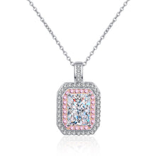 Load image into Gallery viewer, 【ZHOYA】925 Sterling Silver  1 carat emerald cut  Moissanite collarbone chain