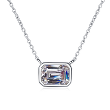 Charger l&#39;image dans la galerie, 【ZHOYA】925 Sterling silver necklace sugar cube Moissanite  pt950 gold plated