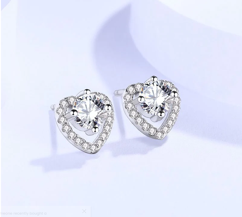 【ZHOYA】925 Sterling Silver Earrings Stud Combo