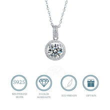 Load image into Gallery viewer, 【ZHOYA】 Round 10 CT 925 Sterling Silver Moissanite Necklace