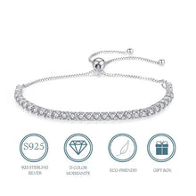 Charger l&#39;image dans la galerie, 【ZHOYA】 Sparkle Tennis Silver Moissanite Bracelet