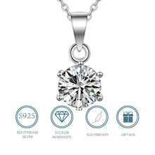 Charger l&#39;image dans la galerie, 【ZHOYA】 Moissanite Pendant Necklace | Sterling Silver Ideal Cut