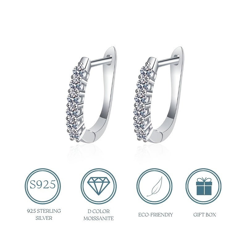 【ZHOYA】 S925 Moissanite Simple Earrings