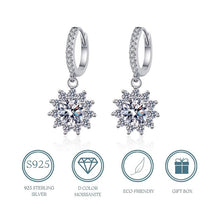 Cargar imagen en el visor de la galería, 【ZHOYA】S925 Silver Moissanite Elegant Huggie Hoop Earrings 1 Pair