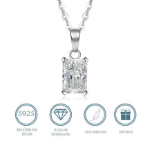 Charger l&#39;image dans la galerie, 【ZHOYA】 Radiant Cut 925 Sterling Silver Moissanite Necklace