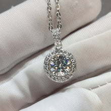 Load image into Gallery viewer, 【ZHOYA】 Round 10 CT 925 Sterling Silver Moissanite Necklace