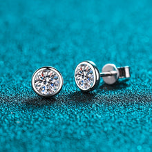 Charger l&#39;image dans la galerie, 【ZHOYA】S925 Silver Simplicity at Its Finest Moissanite Ear Stud Earrings Minimalist Design