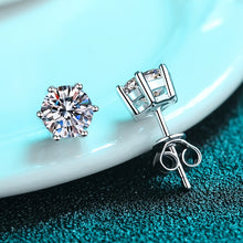 Cargar imagen en el visor de la galería, 【ZHOYA】 S925 Silver Stud Earrings Classic Six Prongs