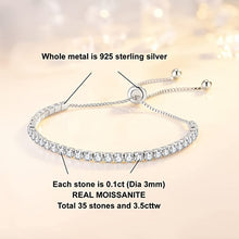 Cargar imagen en el visor de la galería, 【ZHOYA】 Sparkle Tennis Silver Moissanite Bracelet