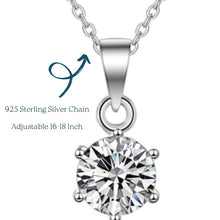 Charger l&#39;image dans la galerie, 【ZHOYA】 Moissanite Pendant Necklace | Sterling Silver Ideal Cut