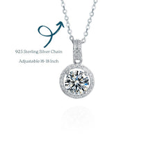 Cargar imagen en el visor de la galería, 【ZHOYA】 Round 10 CT 925 Sterling Silver Moissanite Necklace