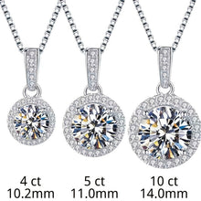 Load image into Gallery viewer, 【ZHOYA】 Round 10 CT 925 Sterling Silver Moissanite Necklace