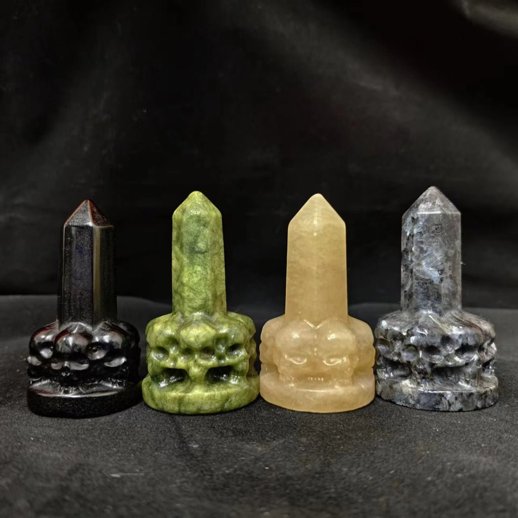 Crystal skull pillar （Contact customer service to note the color (from two)）