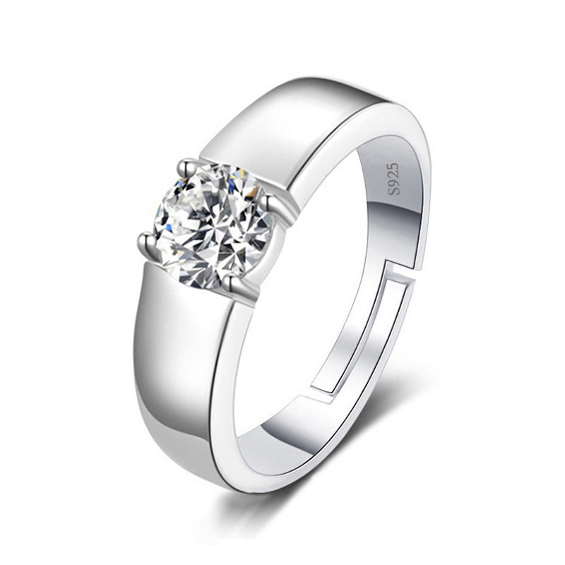 1128-s925 men moissanite ring