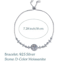 Charger l&#39;image dans la galerie, 【ZHOYA】Moon Star 1.0CT 925 Sterling Silver Moissanite Bracelet