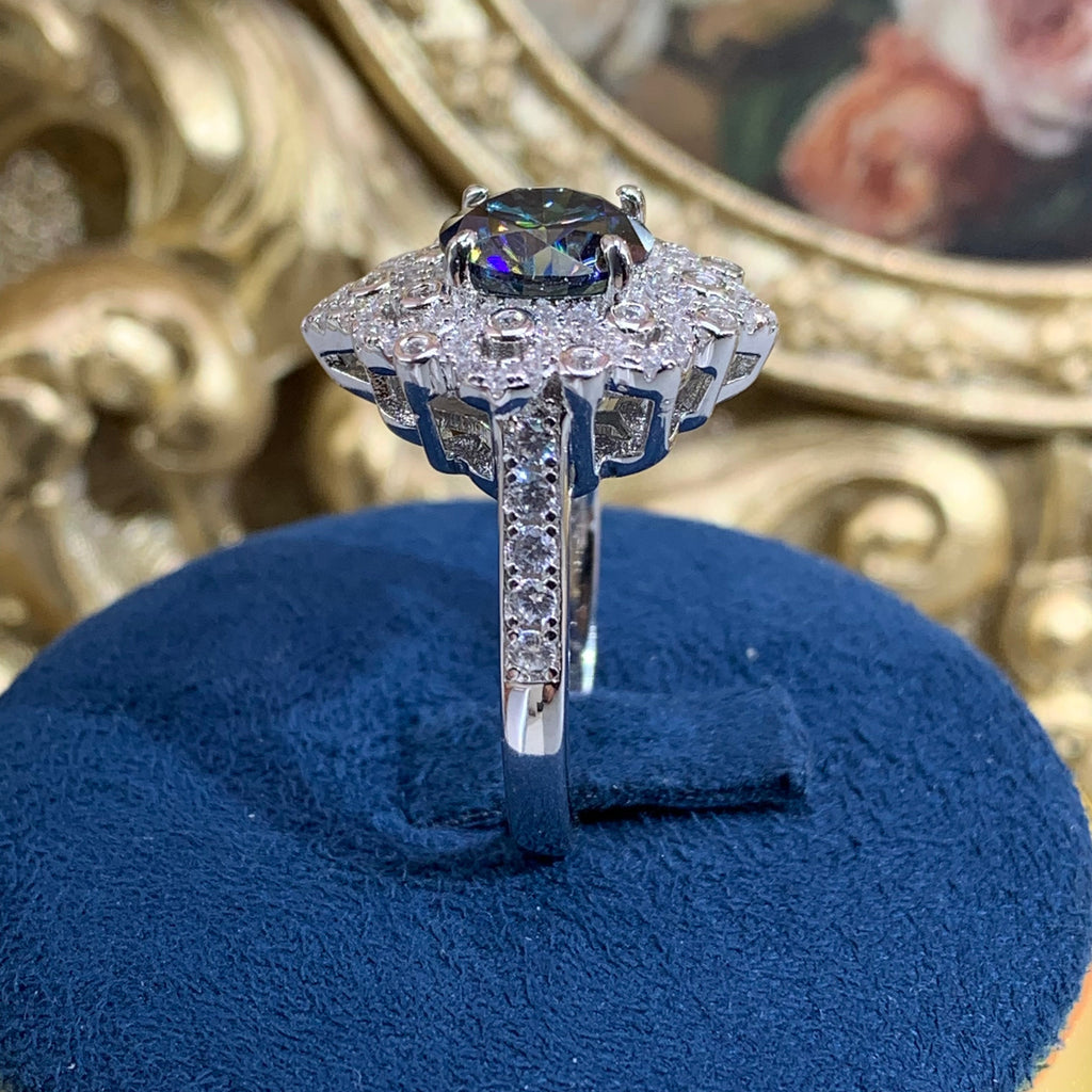 【ZHOYA】2CT moissanite 925 Sterling Silver ring