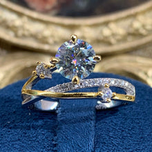 Charger l&#39;image dans la galerie, 【ZHOYA】1CT Moissanite Yellow gold 18K Ring